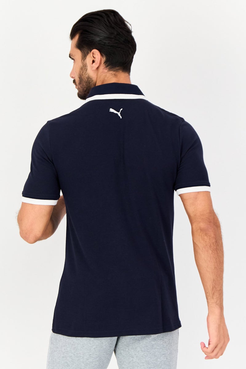 PUMA Men Sportswear Fit Short Sleeve Outdoor Polo Shirt, Navy - Image 2